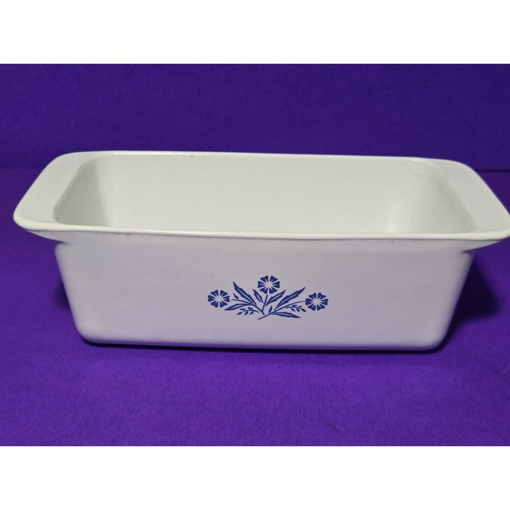 RARE Vintage Corning Ware Blue Cornflower‎ Loaf Pan Bread P-315B 9x5x3 2-QT